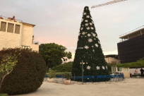  بسبب الأحوال الجوية - تأجيل اضاءة شجرة الميلاد في يافا الى الأحد القادم